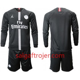 Paris Saint-Germain Fodboldtrøjer Jodan Sort Børn 3. sæt 2018/19 Langærmet